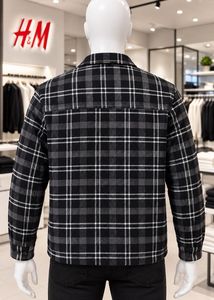 H&amp;M Men's Plaid Flannel Shirt Jacket