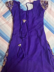 Purple Embroidered Kurta