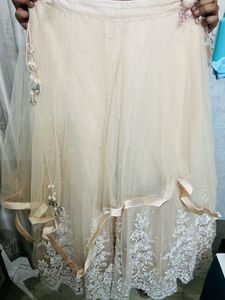 Embellished Cream designer lehnga