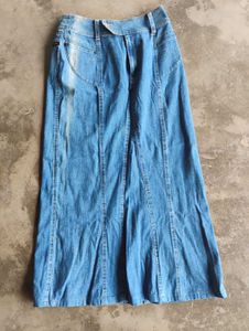 Faded Blue Mermaid Denim Skirt