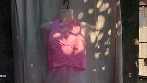 261110. Cute Pink Halter Neck Top