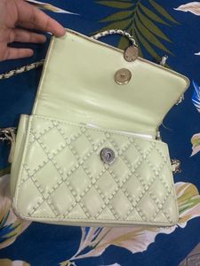 Quilted Pastel Green Crossbody Bag