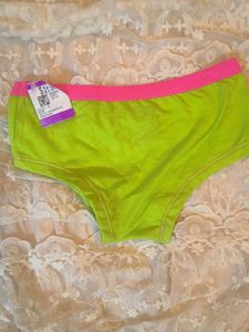 Bright Green Briefs with Pink Trim