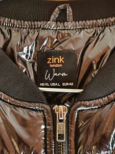 New♥️ Zink London Black Puffer Bomber Jacket
