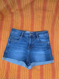Zara High Waisted Denim Shorts
