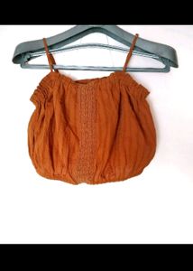 Brown Crop Top