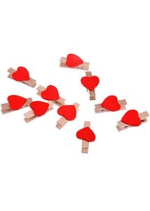 VALENTINE'S SPCL♥️Wooden Heart Clips