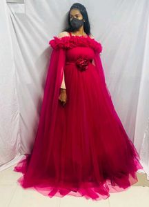 Elegant Pink Tulle Gown