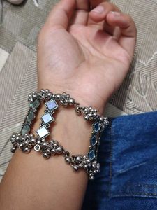 Ethnic Mirror Work Bracelet