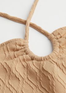 Beige Halterneck Dress