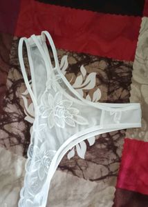 Comfortable White &amp; Purple Trim Briefs 6