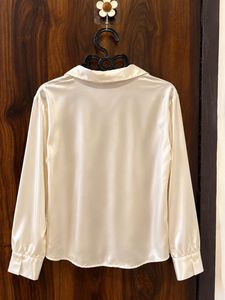 Satin Button-Up Shirt