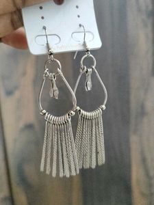 Boho Silver Dangle Earrings
