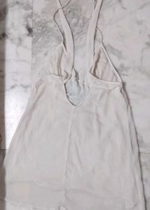 White Beaded Summer Top