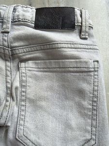 Light Grey Distressed Denim Jeans