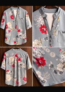 Chic Floral Print V-Neck Top bust new with tag bus