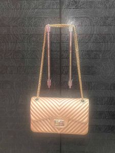 Chic Chevron Quilted Chain Bag