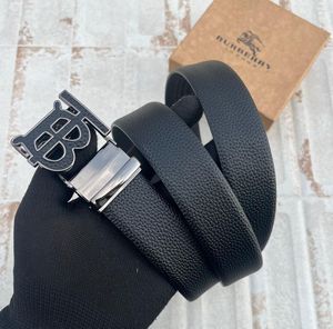 Burberry Black Leather Belt