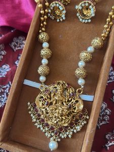 Exquisite Gold temple Necklace &amp; Earrings Set