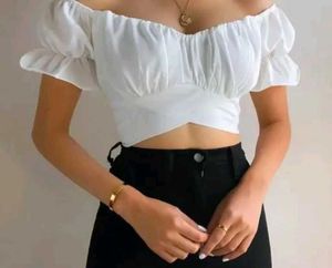 Chic White Off-Shoulder Top