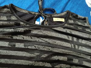 Striped Cold Shoulder Top