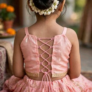 Adorable Peach Lehenga Set