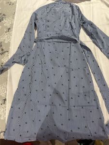 Striped Shirt Dress with Belt
