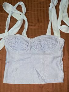 Chic Ruched Bustier Crop Top