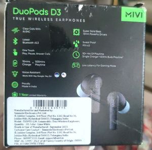 MiVi DUOPODS D3 True Wireless Earphones.