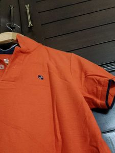 Women Orange Polo T-Shirt
