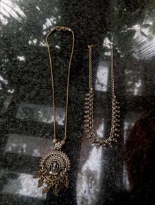 Ethnic Oxidized Silver Necklace Set