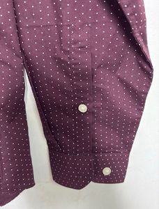H&amp;M Maroon Slim Fit Formal Shirt