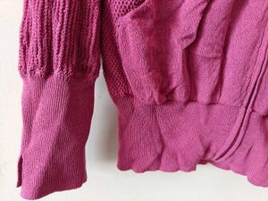 pink fleece hoodie with zip