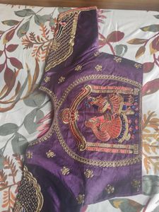 Beautiful Embroidered Purple Blouse