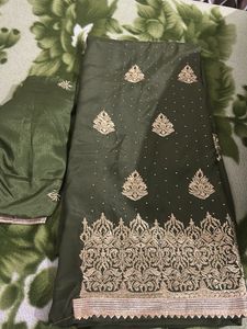 Green Embroidered Salwar Suit Set