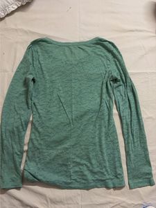 Green Long Sleeve Embellished Top