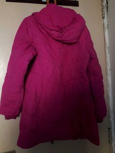 Pink Puffer Coat with Hood