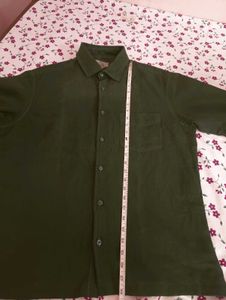Olive Green Button-Up Shirt