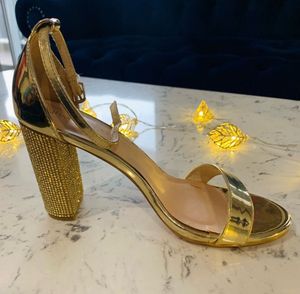 CATWALK Sparkling Gold Block Heels