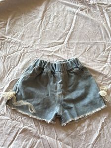 kids Cute Denim Shorts with Bows