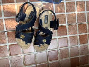 Cute Blue Floral Sandals for Kids