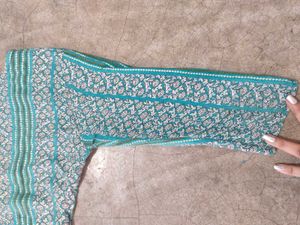 Teal Printed Kurta