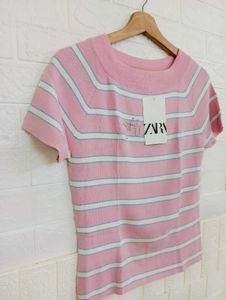 Striped Short Sleeve Top