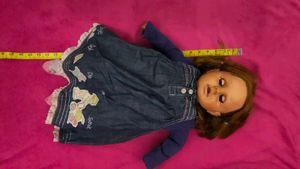 Cute Doll with Denim Dress