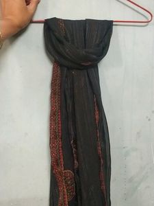 Black Printed Scarf