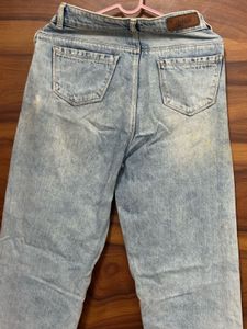 Light Wash Distressed Denim Jeans