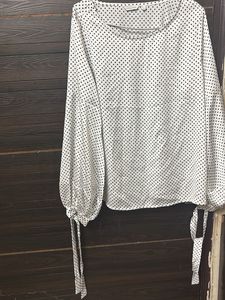Polka Dot Bell Sleeve top from coverstory