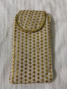 Designer Embellished Clutch/Mobile Pouch