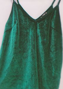 Shein Green Velvet Cami Top