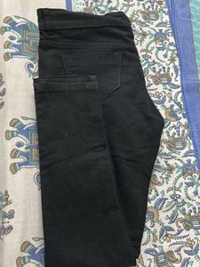 Black Denim Overalls for Women